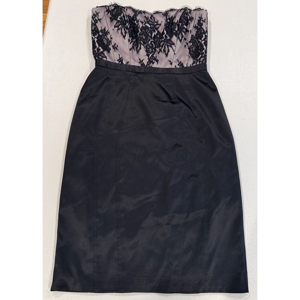 White House Black Market Dress Womens 2 Lace Satin Prom Party Going Out Travel